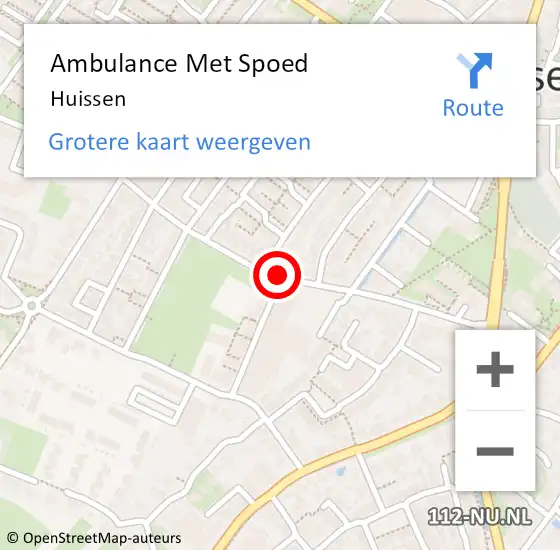 Locatie op kaart van de 112 melding: Ambulance Met Spoed Naar Huissen op 25 maart 2024 10:01