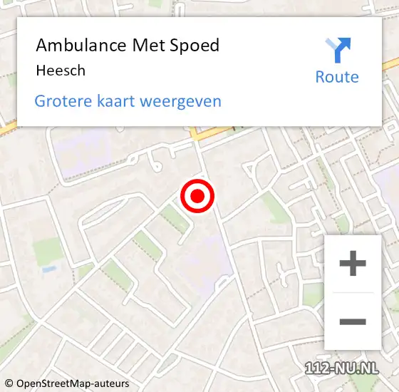 Locatie op kaart van de 112 melding: Ambulance Met Spoed Naar Heesch op 25 maart 2024 10:20