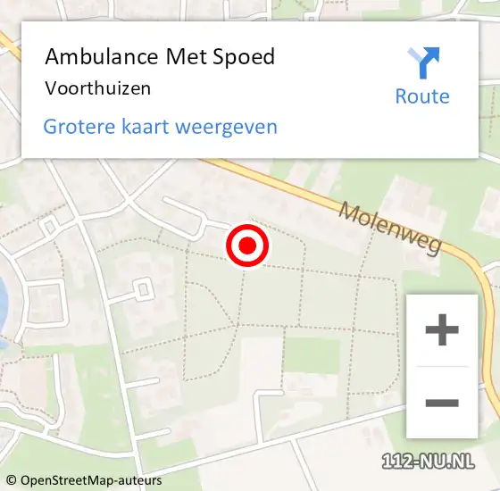 Locatie op kaart van de 112 melding: Ambulance Met Spoed Naar Voorthuizen op 25 maart 2024 10:28