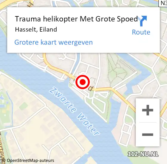 Locatie op kaart van de 112 melding: Trauma helikopter Met Grote Spoed Naar Hasselt, Eiland op 25 maart 2024 11:10