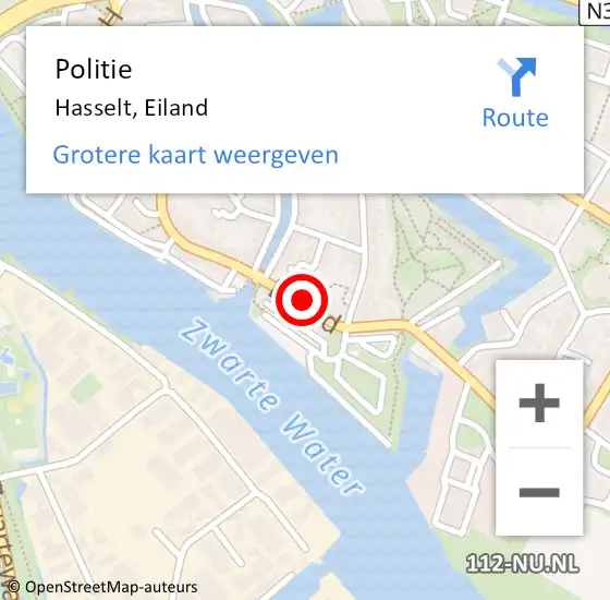 Locatie op kaart van de 112 melding: Politie Hasselt, Eiland op 25 maart 2024 11:20