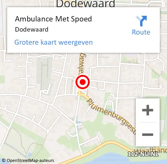Locatie op kaart van de 112 melding: Ambulance Met Spoed Naar Dodewaard op 25 maart 2024 11:54