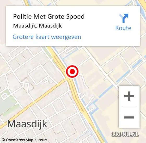 Locatie op kaart van de 112 melding: Politie Met Grote Spoed Naar Maasdijk, Maasdijk op 25 maart 2024 12:13
