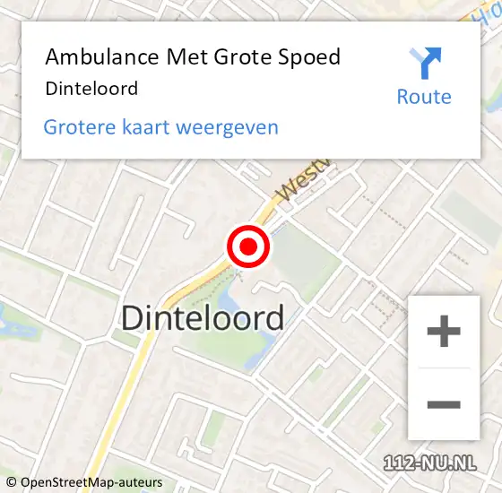Locatie op kaart van de 112 melding: Ambulance Met Grote Spoed Naar Dinteloord op 25 maart 2024 12:24