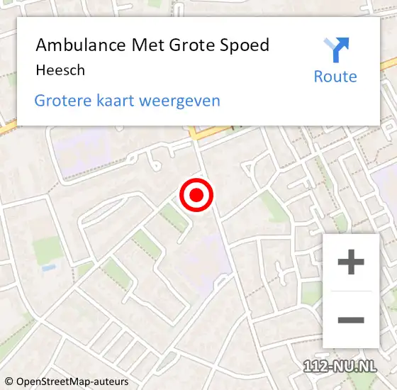Locatie op kaart van de 112 melding: Ambulance Met Grote Spoed Naar Heesch op 25 maart 2024 12:36