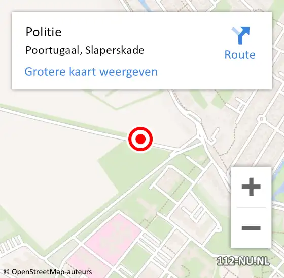 Locatie op kaart van de 112 melding: Politie Poortugaal, Slaperskade op 25 maart 2024 13:36