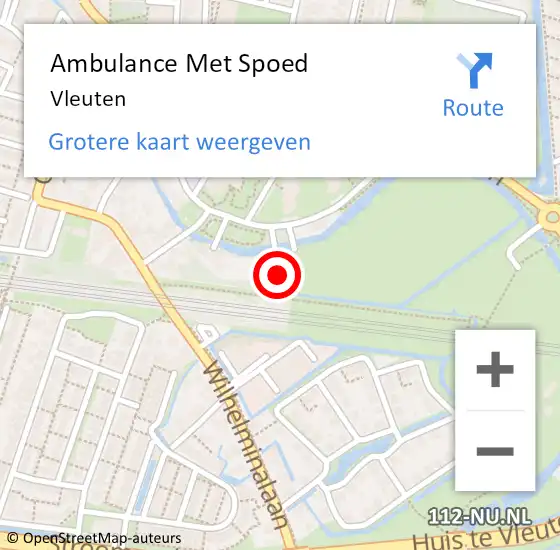 Locatie op kaart van de 112 melding: Ambulance Met Spoed Naar Vleuten op 25 maart 2024 14:01