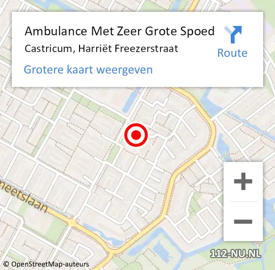 Locatie op kaart van de 112 melding: Ambulance Met Zeer Grote Spoed Naar Castricum, Harriët Freezerstraat op 25 maart 2024 15:25