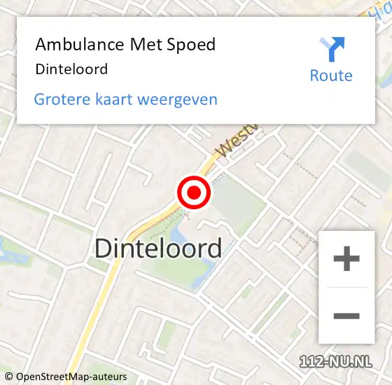 Locatie op kaart van de 112 melding: Ambulance Met Spoed Naar Dinteloord op 25 maart 2024 16:00