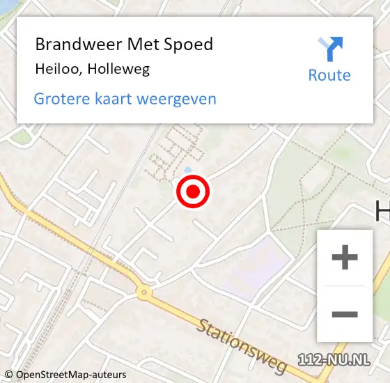 Locatie op kaart van de 112 melding: Brandweer Met Spoed Naar Heiloo, Holleweg op 25 maart 2024 16:23