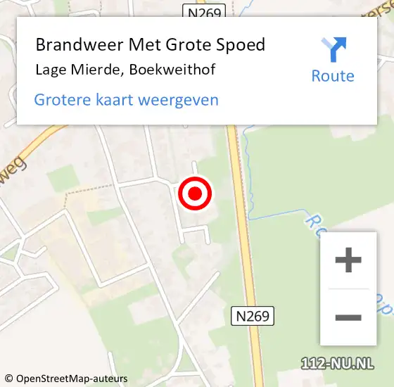Locatie op kaart van de 112 melding: Brandweer Met Grote Spoed Naar Lage Mierde, Boekweithof op 25 maart 2024 16:32