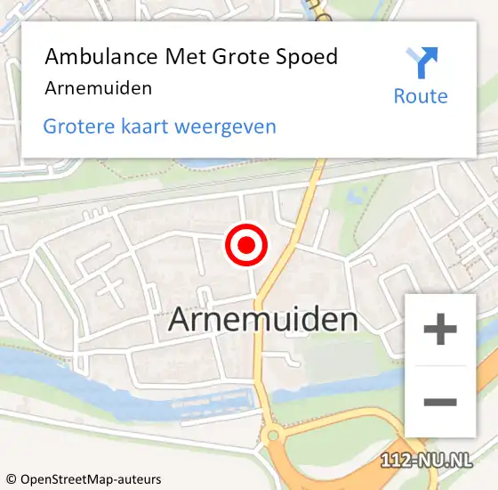 Locatie op kaart van de 112 melding: Ambulance Met Grote Spoed Naar Arnemuiden op 25 maart 2024 16:53