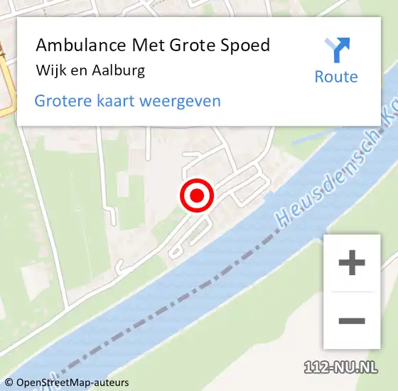 Locatie op kaart van de 112 melding: Ambulance Met Grote Spoed Naar Wijk en Aalburg op 25 maart 2024 17:17