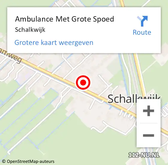 Locatie op kaart van de 112 melding: Ambulance Met Grote Spoed Naar Schalkwijk op 25 maart 2024 18:00