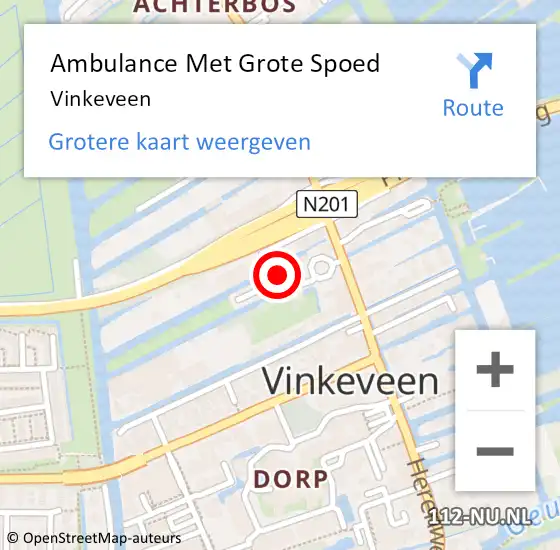 Locatie op kaart van de 112 melding: Ambulance Met Grote Spoed Naar Vinkeveen op 25 maart 2024 20:06