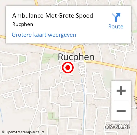 Locatie op kaart van de 112 melding: Ambulance Met Grote Spoed Naar Rucphen op 25 maart 2024 23:02