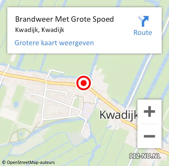 Locatie op kaart van de 112 melding: Brandweer Met Grote Spoed Naar Kwadijk, Kwadijk op 25 maart 2024 23:44