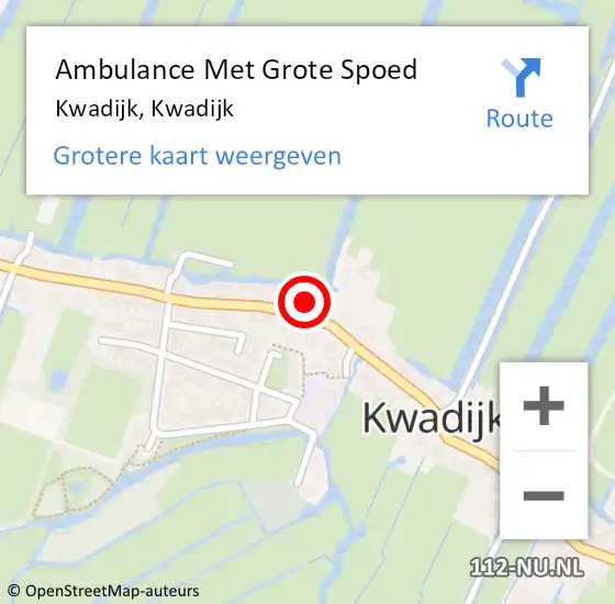 Locatie op kaart van de 112 melding: Ambulance Met Grote Spoed Naar Kwadijk, Kwadijk op 25 maart 2024 23:44