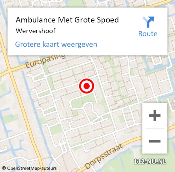 Locatie op kaart van de 112 melding: Ambulance Met Grote Spoed Naar Wervershoof op 26 maart 2024 02:25