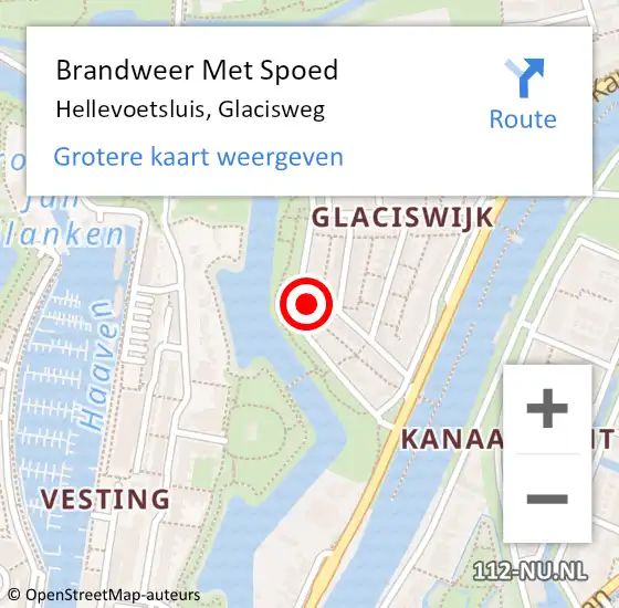 Locatie op kaart van de 112 melding: Brandweer Met Spoed Naar Hellevoetsluis, Glacisweg op 26 maart 2024 02:36
