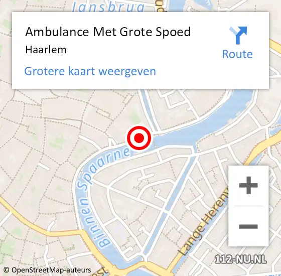 Locatie op kaart van de 112 melding: Ambulance Met Grote Spoed Naar Haarlem op 26 maart 2024 02:43