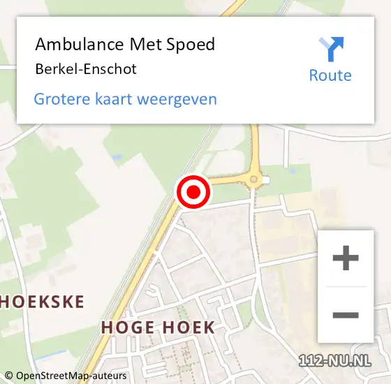Locatie op kaart van de 112 melding: Ambulance Met Spoed Naar Berkel-Enschot op 26 maart 2024 02:53