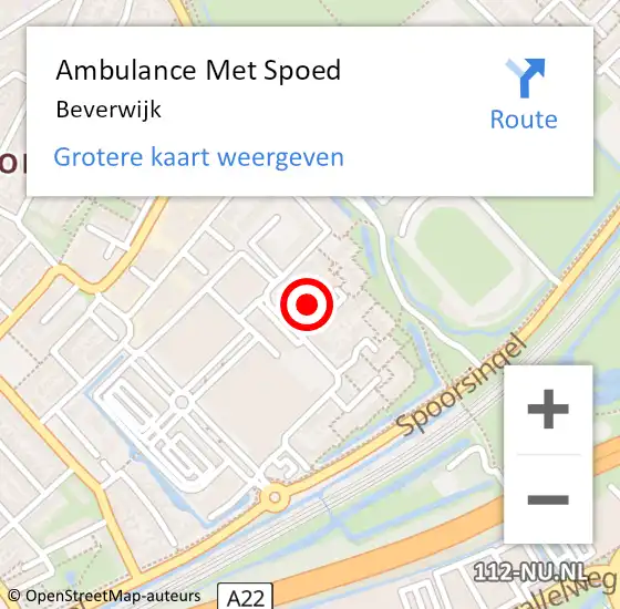 Locatie op kaart van de 112 melding: Ambulance Met Spoed Naar Beverwijk op 26 maart 2024 04:06