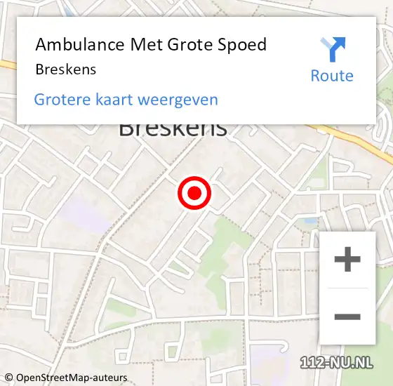 Locatie op kaart van de 112 melding: Ambulance Met Grote Spoed Naar Breskens op 26 maart 2024 04:16