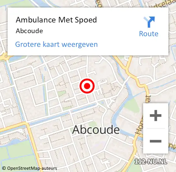 Locatie op kaart van de 112 melding: Ambulance Met Spoed Naar Abcoude op 26 maart 2024 07:27
