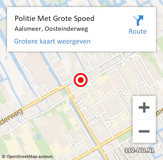 Locatie op kaart van de 112 melding: Politie Met Grote Spoed Naar Aalsmeer, Oosteinderweg op 26 maart 2024 07:40
