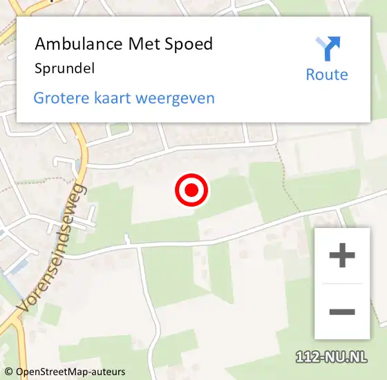 Locatie op kaart van de 112 melding: Ambulance Met Spoed Naar Sprundel op 26 maart 2024 08:19