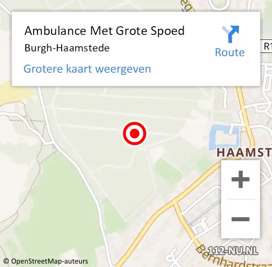 Locatie op kaart van de 112 melding: Ambulance Met Grote Spoed Naar Burgh-Haamstede op 26 maart 2024 08:59