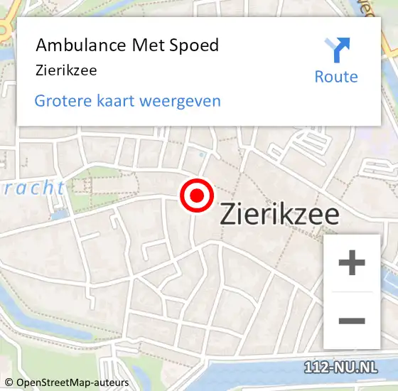 Locatie op kaart van de 112 melding: Ambulance Met Spoed Naar Zierikzee op 26 maart 2024 09:05