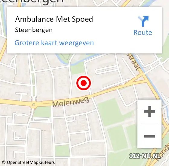 Locatie op kaart van de 112 melding: Ambulance Met Spoed Naar Steenbergen op 26 maart 2024 10:46