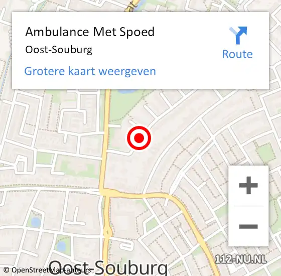 Locatie op kaart van de 112 melding: Ambulance Met Spoed Naar Oost-Souburg op 26 maart 2024 11:27