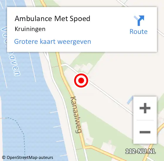 Locatie op kaart van de 112 melding: Ambulance Met Spoed Naar Kruiningen op 26 maart 2024 11:28