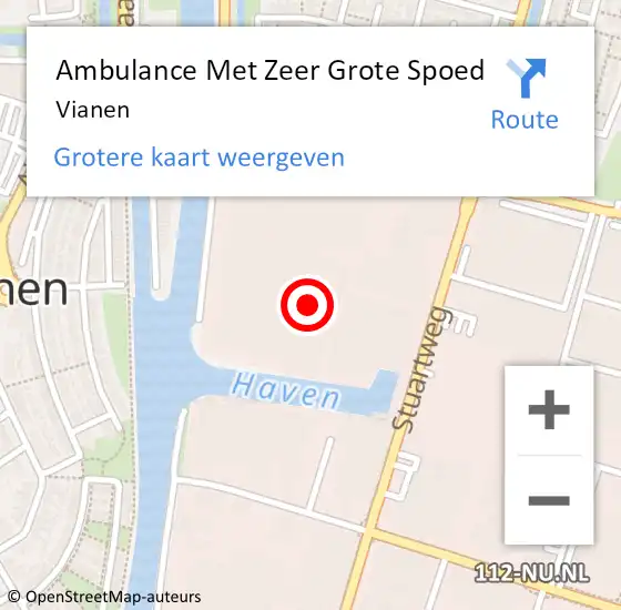 Locatie op kaart van de 112 melding: Ambulance Met Zeer Grote Spoed Naar Vianen op 26 maart 2024 12:21