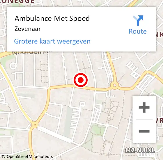 Locatie op kaart van de 112 melding: Ambulance Met Spoed Naar Zevenaar op 26 maart 2024 12:25