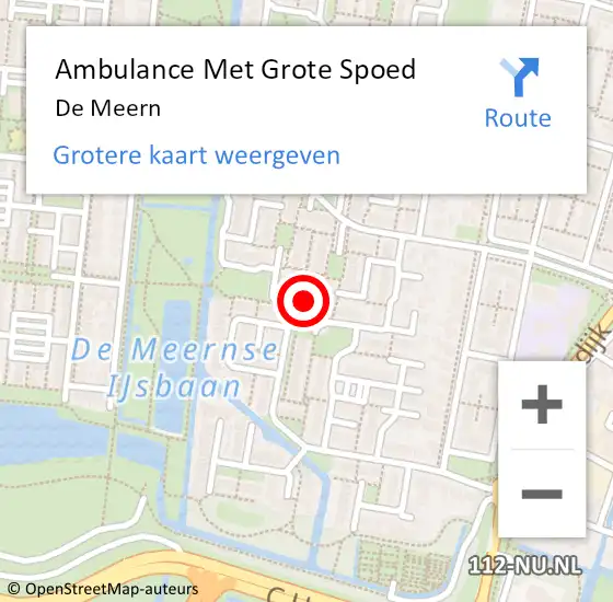 Locatie op kaart van de 112 melding: Ambulance Met Grote Spoed Naar De Meern op 26 maart 2024 12:43