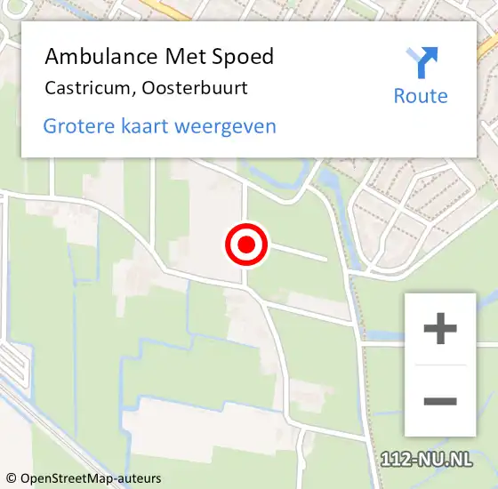 Locatie op kaart van de 112 melding: Ambulance Met Spoed Naar Castricum, Oosterbuurt op 26 maart 2024 15:51