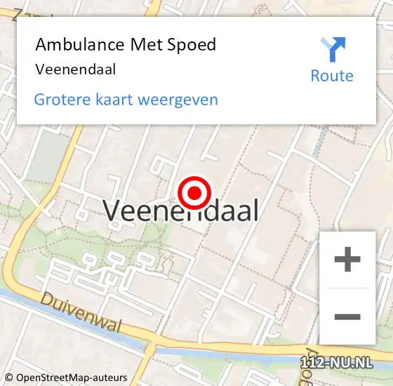 Locatie op kaart van de 112 melding: Ambulance Met Spoed Naar Veenendaal op 26 maart 2024 17:04