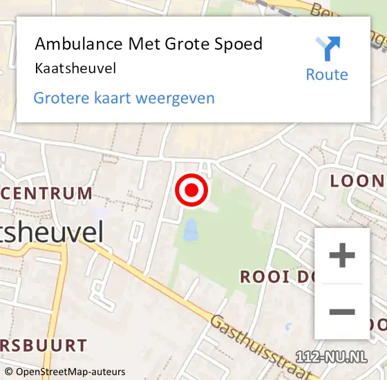 Locatie op kaart van de 112 melding: Ambulance Met Grote Spoed Naar Kaatsheuvel op 26 maart 2024 17:48