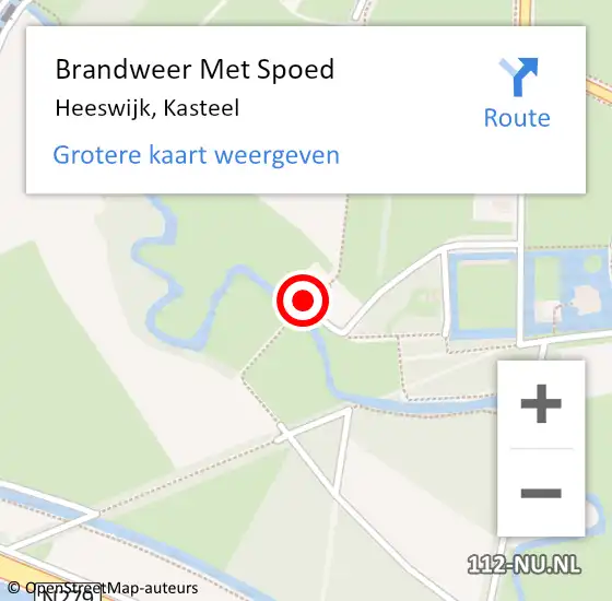 Locatie op kaart van de 112 melding: Brandweer Met Spoed Naar Heeswijk, Kasteel op 27 maart 2024 00:32