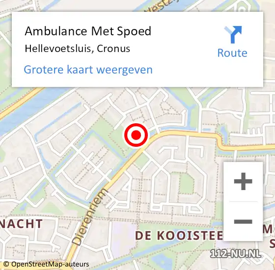 Locatie op kaart van de 112 melding: Ambulance Met Spoed Naar Hellevoetsluis, Cronus op 27 maart 2024 01:36