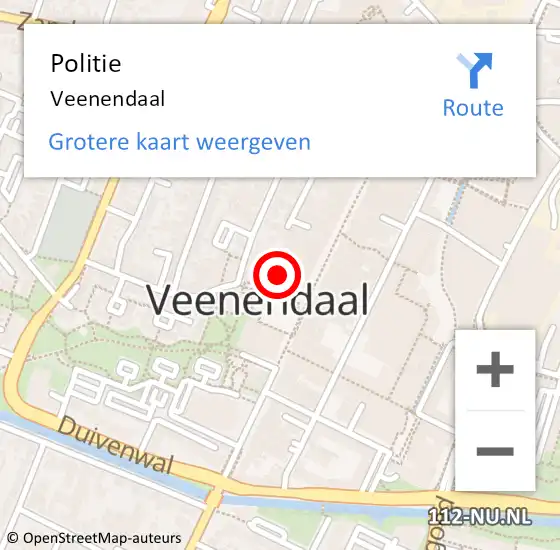 Locatie op kaart van de 112 melding: Politie Veenendaal op 27 maart 2024 01:55