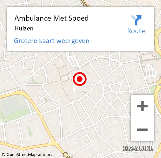 Locatie op kaart van de 112 melding: Ambulance Met Spoed Naar Huizen op 27 maart 2024 06:37