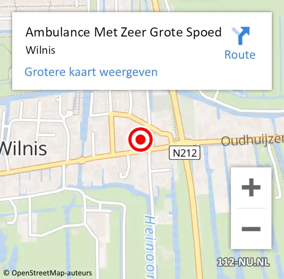 Locatie op kaart van de 112 melding: Ambulance Met Zeer Grote Spoed Naar Wilnis op 27 maart 2024 07:36