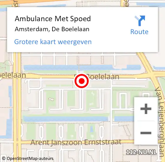 Locatie op kaart van de 112 melding: Ambulance Met Spoed Naar Amsterdam, De Boelelaan op 27 maart 2024 07:40