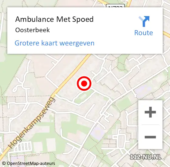 Locatie op kaart van de 112 melding: Ambulance Met Spoed Naar Renkum op 27 maart 2024 08:18