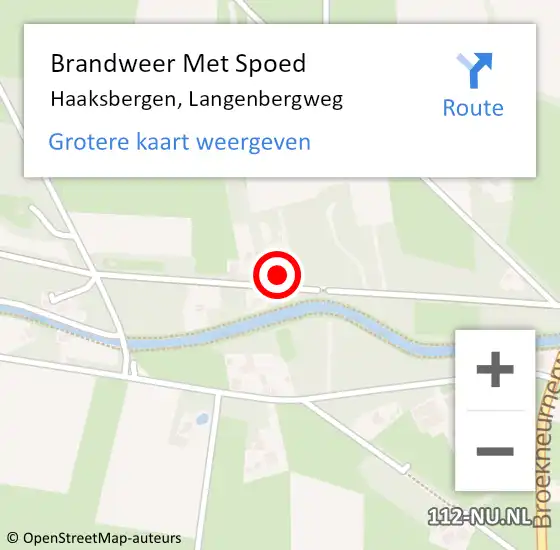 Locatie op kaart van de 112 melding: Brandweer Met Spoed Naar Haaksbergen, Langenbergweg op 27 maart 2024 08:51